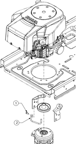 Clutch Keeper Diagram and Parts List for Z-FORCELX54KW (17AIDAUC010)(2018) Cub Cadet Lawn Tractor